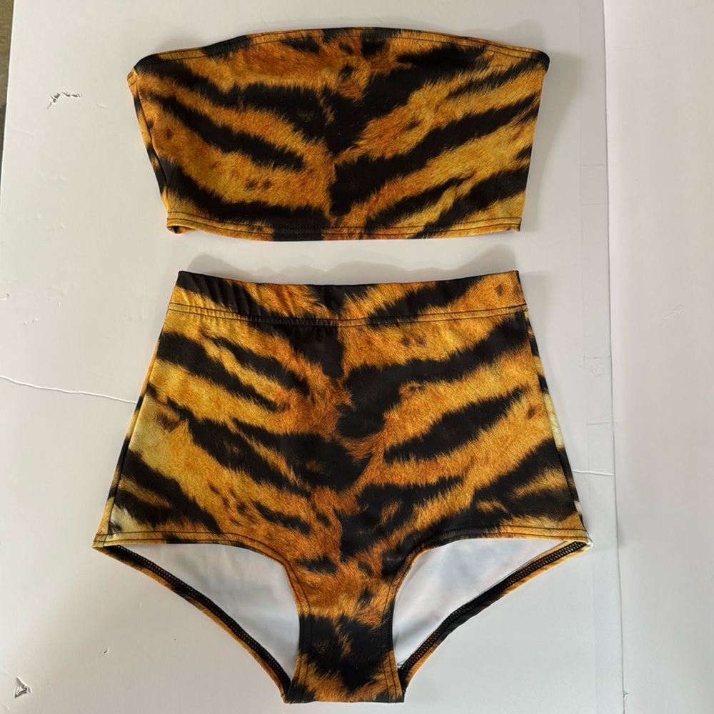 Tiger print swimsuit
